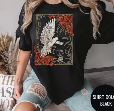 Fleetwood Mac Flower Shirt, Stevie Nicks Shirt, Music Rock Band T-Shirt S-5XL