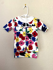 Hanna Andersson Kids Organic Cotton Short Pajama Set  White / Flower US4/100cm
