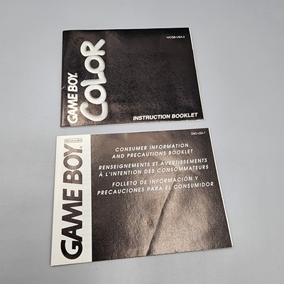 Nintendo Game Boy Color Manual Console System Instruction Booklet & Insert Only