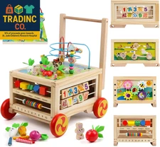 Wooden Activity Cube 7-In-1 Montessori Toy Multipurpose Educational Learning Toy