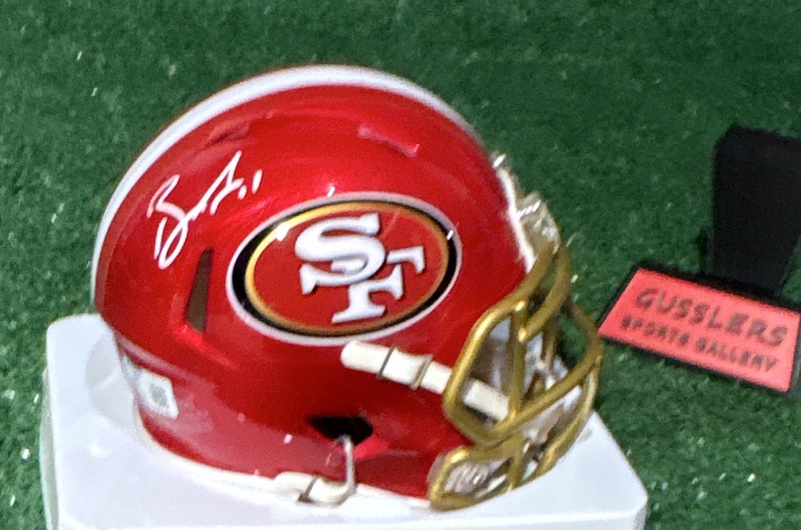 Brandon Aiyuk San Francisco 49ers Signed Mini Helmet Beckett BAS Witnessed