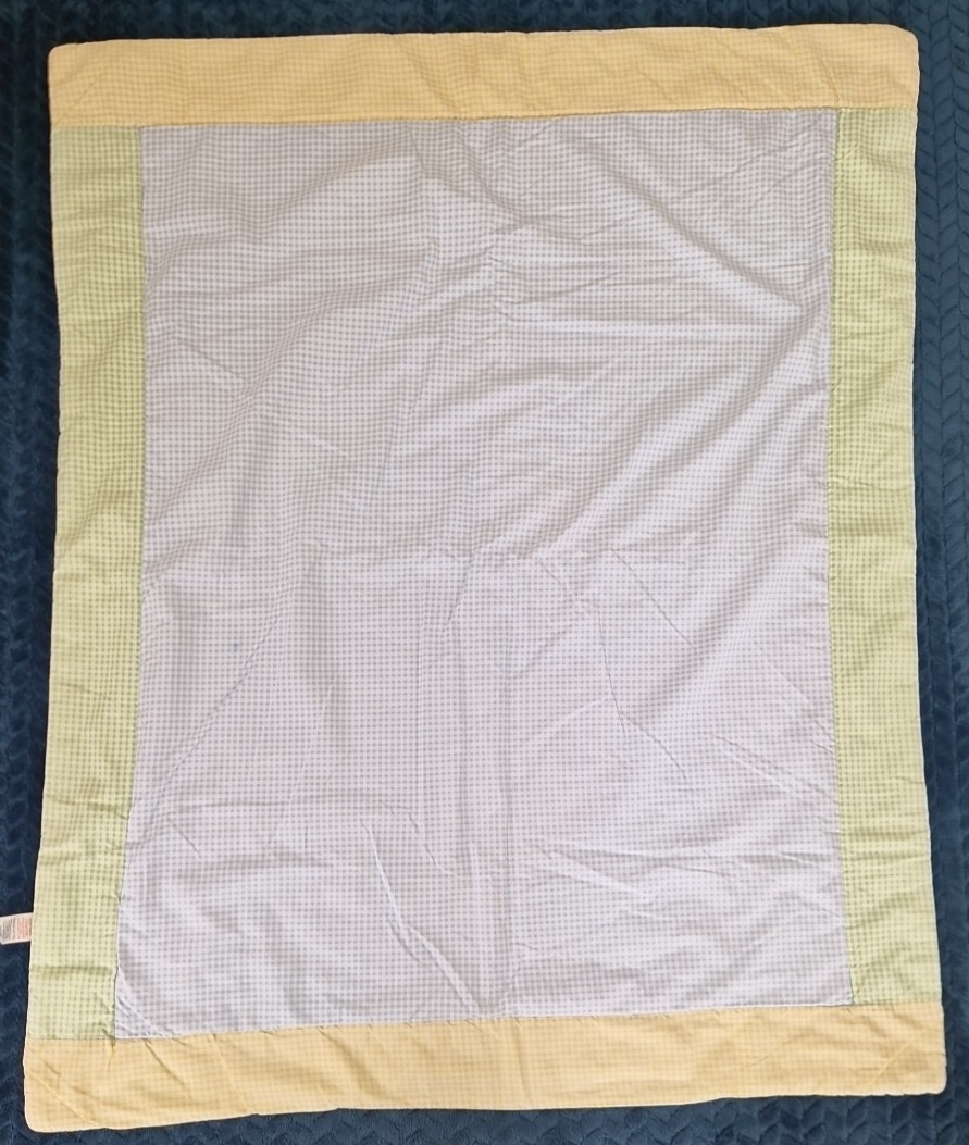 Trapunta culla vintage Mothercare 4304966 Gingham blu verde giallo 90x110 cm