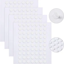 JANYUN 140 Pcs Double Sided Sticky Dots Removable Round Putty Clear 6mm 
