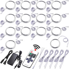 Under Cabinet Lighting Kit, Curio Display Case Lighting, Dimmable Wireless RF Re