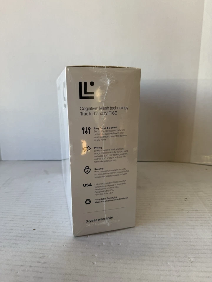 Linksys Velop Pro6E MX6201 White Tri-Band Mesh Wi-Fi 6E Wireless Router - Image 2 of 4