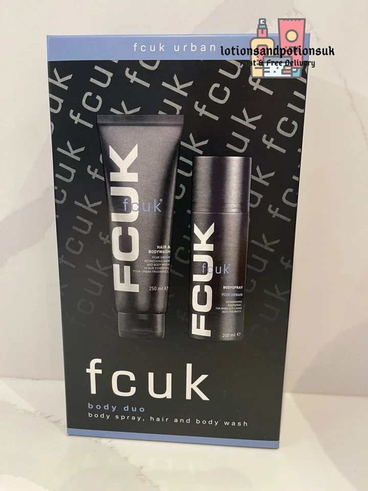 FCUK Urban Duo Body Spray Body Wash Mens Christmas Gift Set 2025