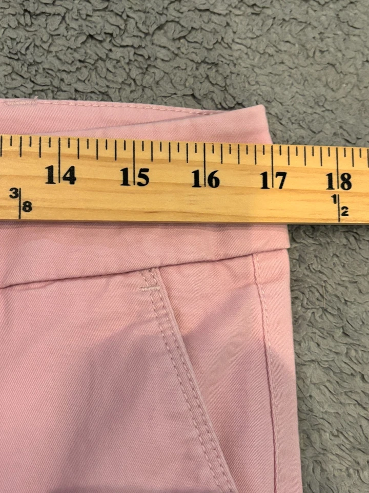 Pantalones Ann Taylor LOFT Mujer 8 Rosa Ajustado Chino Corto Preppy Oficina Carrera Foto 4 de 4