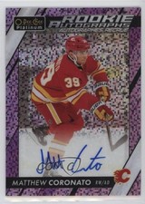 2023-24 O-Pee-Chee Platinum Rookie Violet Pixels 81/99 Matthew Coronato Auto gz3