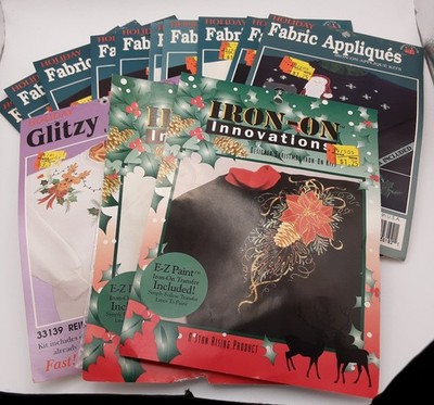 New Unopened Vintage (Lot of 13) Holiday/Christmas Applique Kits 