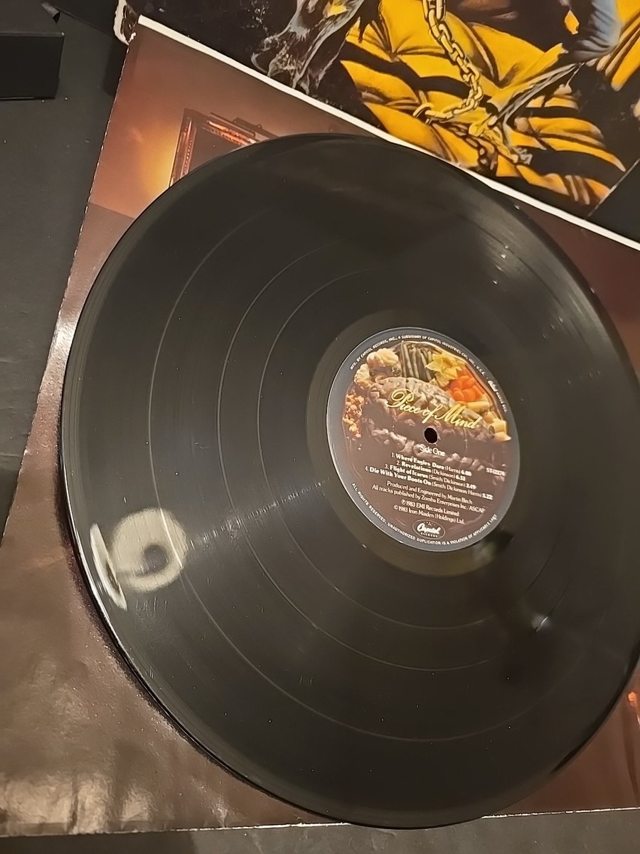 IRON MAIDEN PIECE OF MIND GOLD STAMP PROMO RARE ST 12274 CAPITOL