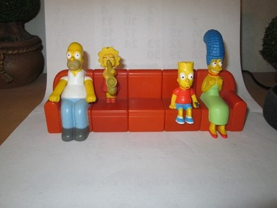 Burger King Simpsons Sofa-Figuren - Bart Homer Lisa Marge & Maggie Full Set RAR