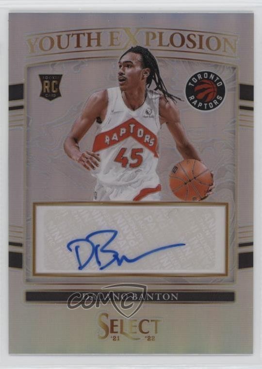 2021-22 Panini Select Silver Prizm Dalano Banton #YE-DBM Rookie Auto RC 19ot