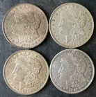 Lot of Four 1921 $1 Morgan Silver Dollars