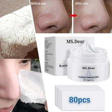 Blackhead Remover Pore Cleanser Purifying Peel off Face Mask with 80 PCS Strips