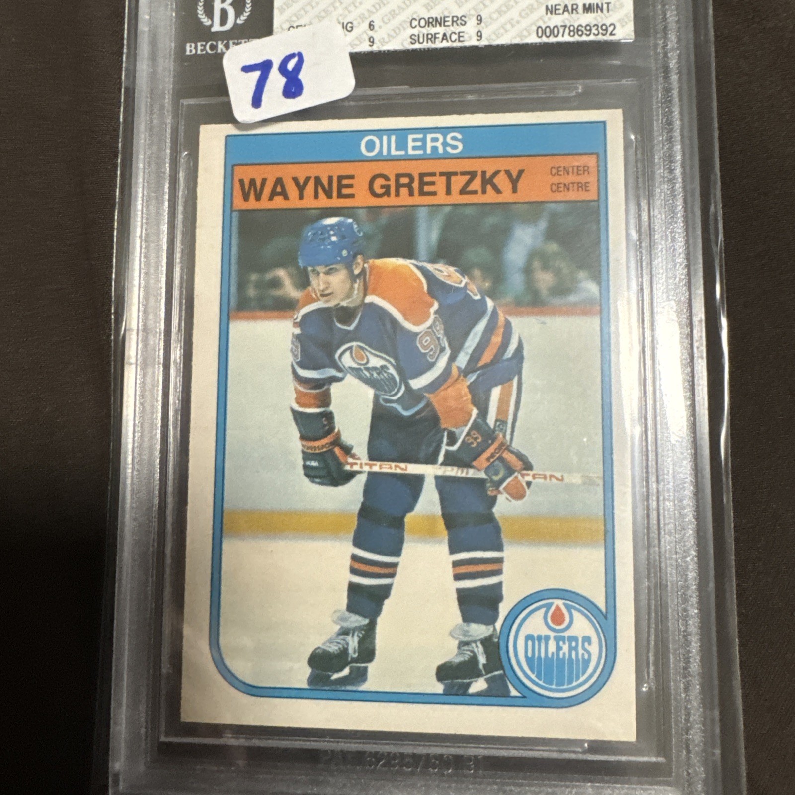 1982-83 O-Pee-Chee WAYNE GRETZKY PSA 7 NM Oilers #106 view 3