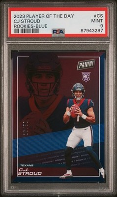 2023 Panini Player of the Day Rookies C.J. Stroud #RC2 Blue /50 RC ROOKIE PSA 9