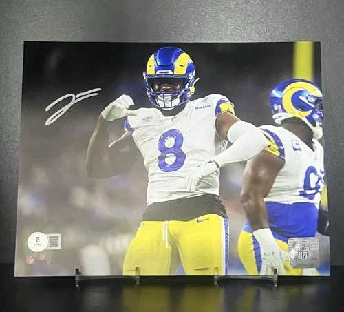 Los Angeles Rams Jared Verse #8 Autographed Signed 8X10 Photo Beckett COA
