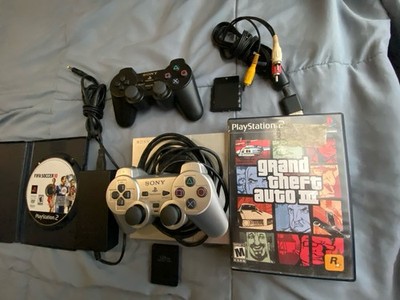 2007 Silver PlayStation PS2 Slim Console SCPH-79001 Complete