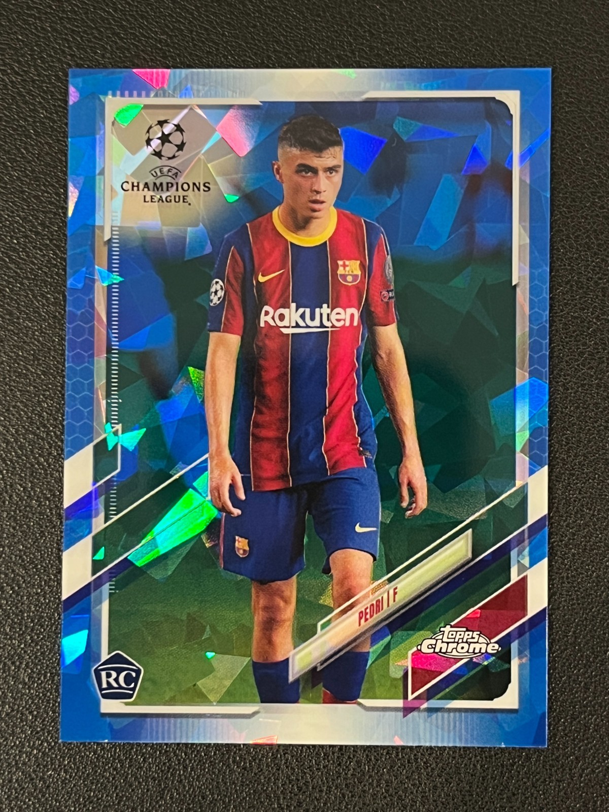 Pedri 2020-21 Topps Chrome Sapphire Rookie RC Barcelona 61