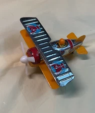 Vintage Takatoku Wind Up Tin Litho U Turn Airplane Plane Japan Working