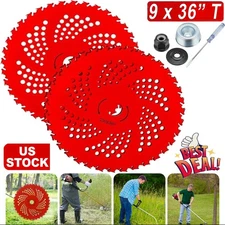 9"x 36 Teeth Carbide Tipped Blade kit for Brush Cutter Trimmer Weed Eater 2 Pack
