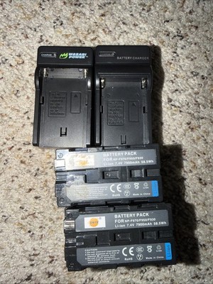 DSTE Batteries SET | Digital Charger 2-Pack NP-F770/F750/F730 For Camera ￼