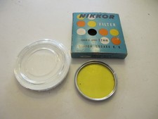 Nikkor Filter Screw-In Mount w/ Box - 52 mm, Vintage, Japan, yellow
