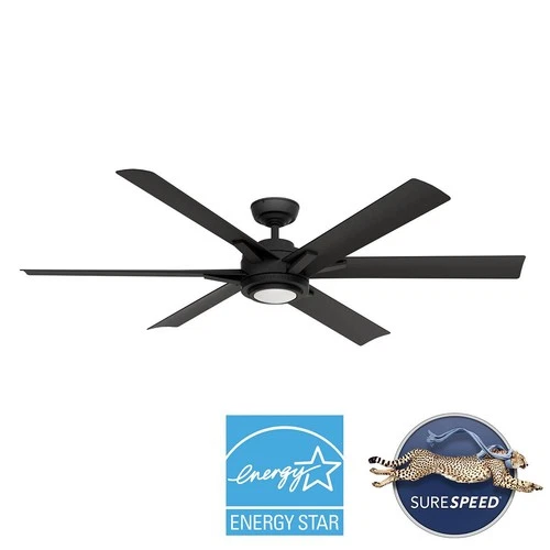 65" Casablanca Melia Matte Black LED Ceiling Fan - Picture 3 of 10