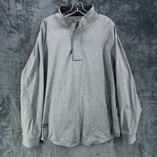 BYLT Pullover Mens 2XL XXL Gray Elite Fairway Magnetic Snap Golf 1/4 Zip Sweater