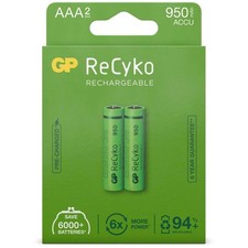 2X GP ReCyko AAA Battery NiMH 950mAh Micro LR03 LR3 1.2V AAA Akku Accu 11.99 per battery
