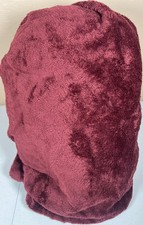    Plush Polyester Throw Blanket Burgundy Cozy Soft Winter Sofa Bed Approx Queen
