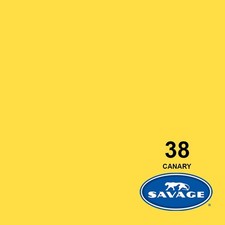 Savage Seamless Paper Photography Backdrop - Color 38 Canary 86 in x 36 ft
