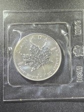 1989 Canada $5 Silver Maple Leaf 1 oz .9999 Fine Silver Coin Sealed RCM 92.95 per troy oz