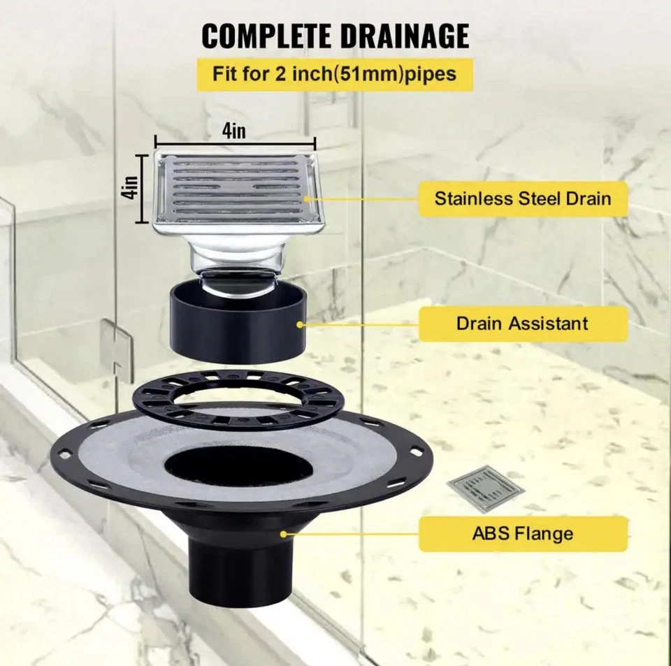 38 x 60 pulgadas. Plato de ducha impermeable listo para azulejos con 4 pulgadas Foto 3 de 4