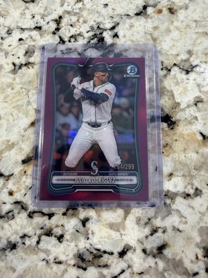 2026 Bowman Chrome Julio Rodriguez Fuchsia Refractor /299 #35 Seattle Mariners