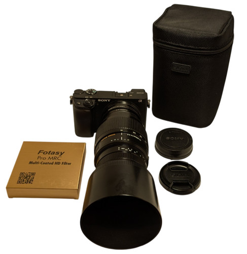 Sony E mount adapted SIGMA 70-300 mm APO Telephoto Zoom Lens with Soft CASE
