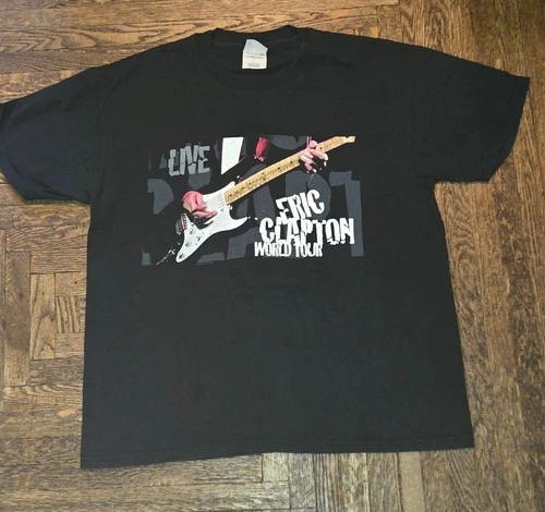 Vintage 1998 Eric Clapton World Concert Tour Rock T-Shirt Ma 1990s vintage concert t-shirt, vintage, single stitch, B+ condition