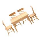 1 Set of Mini Table Chair Set Furniture Model Mini House Living Room Accessory