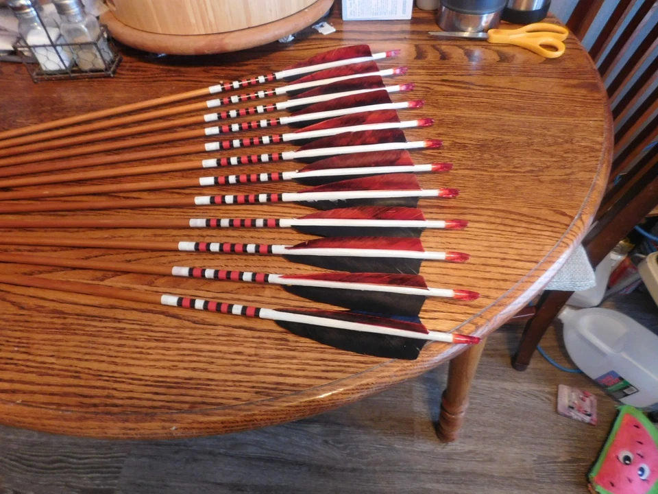 One Dozen New Matching Cedar Arrows - Image 2 of 4