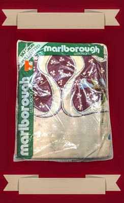 VTG MARLBOROUGH No Iron Full FITTED Sheet EASY CARE Pre Shrunk Burgundy FLORAL