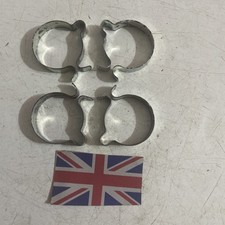 4x VINTAGE BICYCLE 1" 25.4mm POLISHED STEEL BIKE BRAKE GEAR CABLE CLIPS 80'sMADE