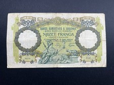 ALBANIA BANKNOTES 20 FRANGA ORIGINAL  PAPER MONEY 1939 CIRCULATED