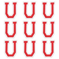 "BüGelbuchstaben AufnäHer 9 StüCk 2\"/5Cm Alphabet U Applikation(Rot)"