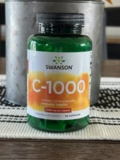 Swanson Vitamin C - 1000mg w/Rose Hips - 90 Capsules