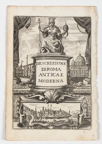 Frontispiz zu Roma. Antica e Moderna, 1745, KSt. Klassizism Unbekannt (18.Jhd) - Bild 2 von 5