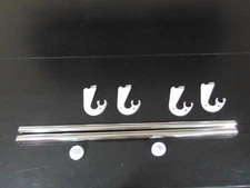 Rubbermaid Configuration Closet 36"  Clothes Rod Set & 4 Rod Hangers + Endcaps