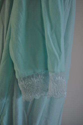 Vintage Sears Nightgown Flannel Size 38-40 Blue 3/4 Sleeve - Picture 6 of 8