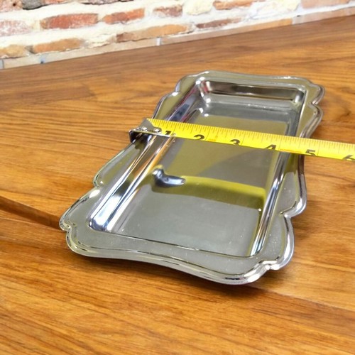 VTG Irvinware Chromeware Rectangular Serving Tray Made In USA (G2) - Picture 5 of 6
