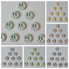 10 Rabbit Face Buttons Size 13mm in Various Colours Ideal for Baby Knits