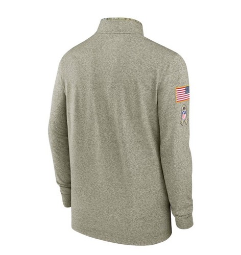 Pittsburgh Steelers Nike Salute To Service Olive Quarter-Zip Top Men Extra Large - Picture 3 of 4